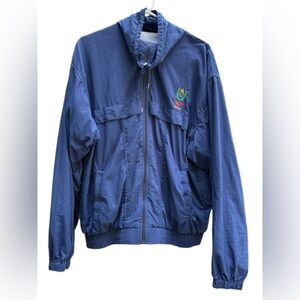 Reebok Vintage Blue Zip-Up Jacket with Embroidered Logo Size XL